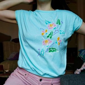 Floral 80’s Sweater Tee